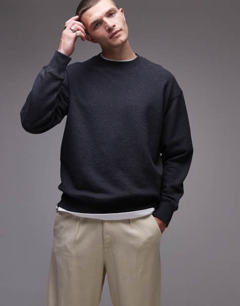 ARKET – Locker geschnittenes Sweatshirt aus Terry in Dunkelgrau - view 1
