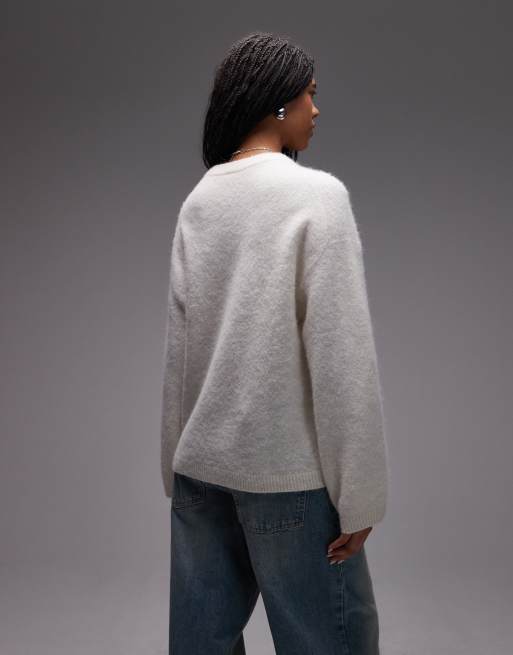ARKET – Lockeres Sweatshirt in Wollweiß aus superweichem Alpaka-Wollmix, 2 von 4