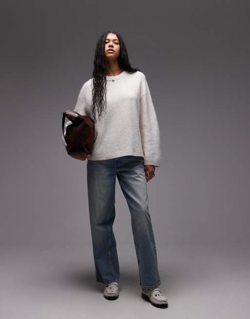 ARKET – Lockeres Sweatshirt in Wollweiß aus superweichem Alpaka-Wollmix, 4 von 4