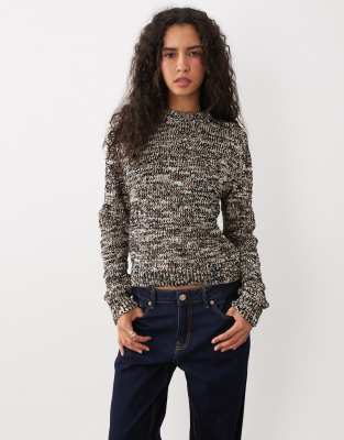 Arket Long Sleeve Knit Sweater In Multi