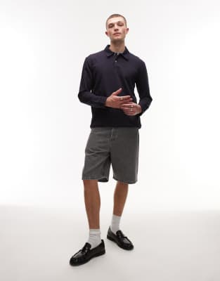 ARKET LONG SLEEVE POLO SHIRT 