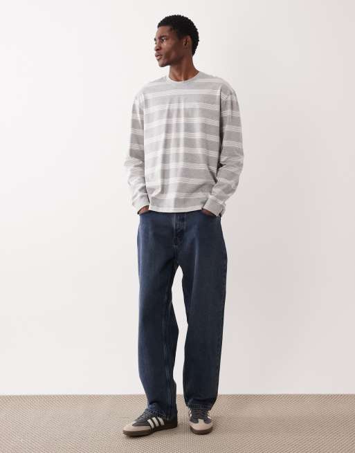 ARKET long sleeve striped t-shirt in grey , 2 of 5