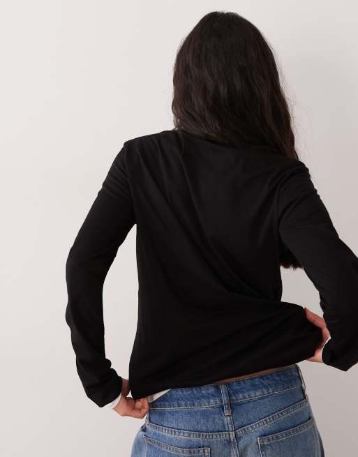ARKET long sleeve t-shirt in black, 3 of 7