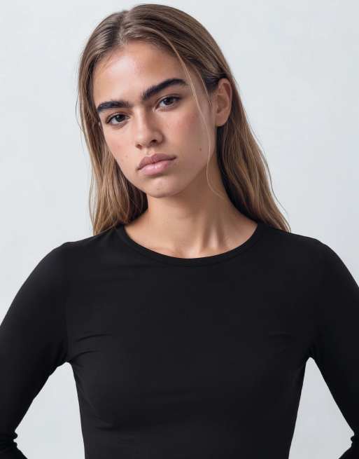 ARKET long sleeve t-shirt in black, 5 of 7