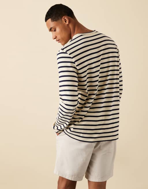 ARKET long sleeve T-shirt in blue and white stripes, 2 of 5