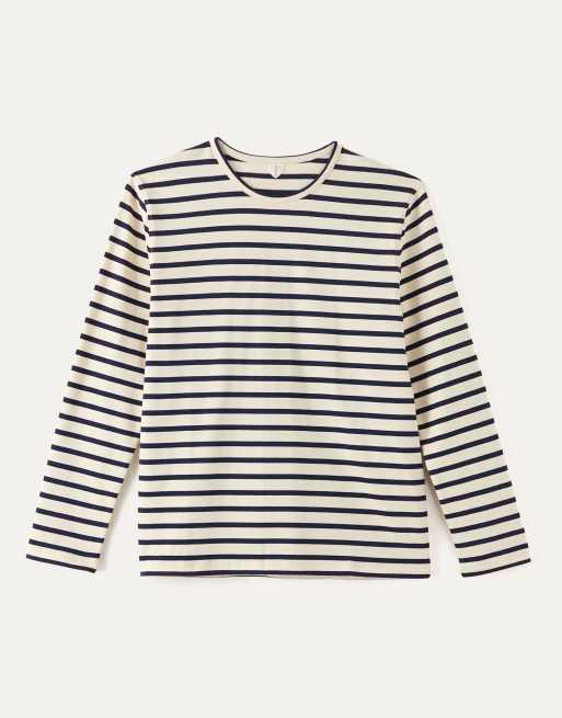 ARKET long sleeve T-shirt in blue and white stripes, 5 of 5