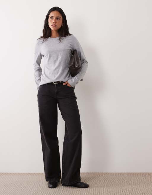 ARKET long sleeve t-shirt in grey melange, 2 of 7