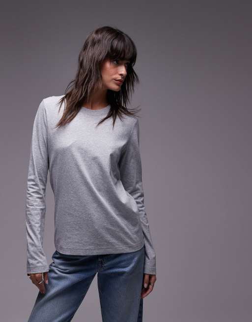 ARKET long sleeve t-shirt in heather gray