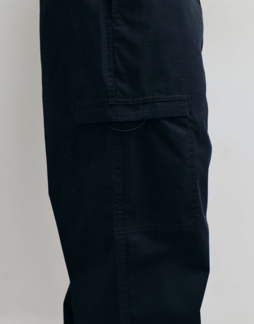 ARKET loose fit cargo pants in navy, 4 of 5