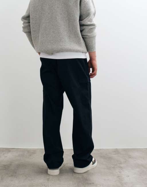 ARKET loose fit cargo pants in navy, 5 of 5
