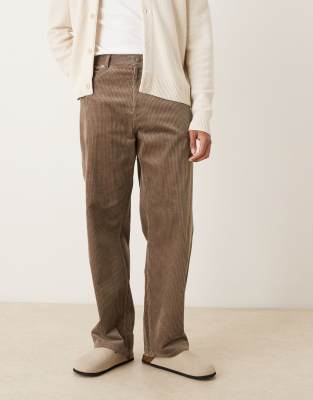 Loose-Fit-Cordhose in Maulswurfsbraun-Brown Brown 54
