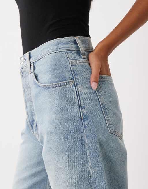 ARKET lösa denimshorts i ljusblå tvätt, 4 av 5