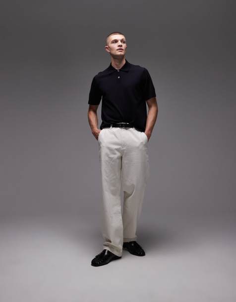 ARKET - Losse broek van canvas in wit - view 1