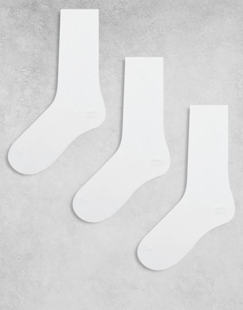 ARKET - Lot de 3 paires de chaussettes côtelées - Blanc - view 1