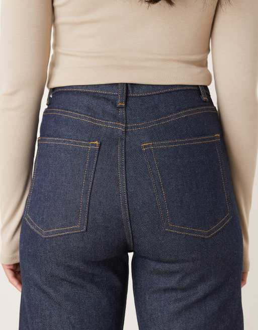 ARKET Lupine high rise wide leg jeans in darkwash indigo blue rinse, 5 of 5