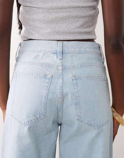 ARKET Lupine high rise wide leg jeans in light blue wash, 4 of 5
