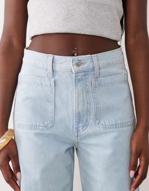 ARKET Lupine high rise wide leg jeans in light blue wash, 5 of 5