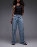 [Arket] ARKET Lupine high rise wide leg jeans in light wash blue W24 Light wash blue