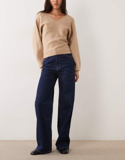 ARKET Lupine high rise wide leg jeans in mid washed blue - BLACK - view 1
