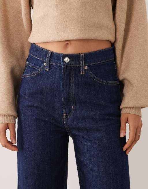 ARKET Lupine højtaljede jeans med brede ben i mellemvasket blå - BLACK, 5 af 5