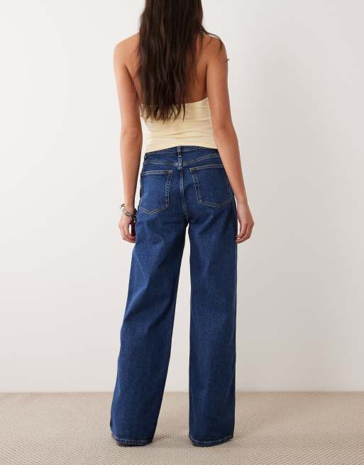 ARKET - Lupine - Jeans a fondo ampio e vita alta blu slavato medio, 2 di 5