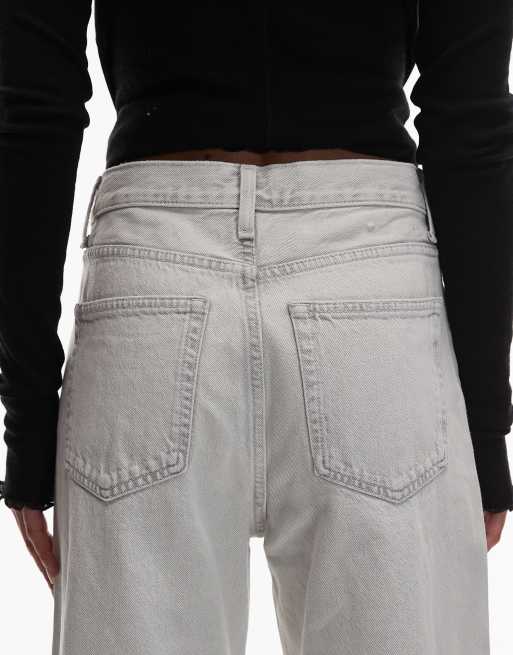 ARKET – Lupine – Jeans in gebleichtem Wollweiß mit hohem Bund und weitem Bein, 4 von 5