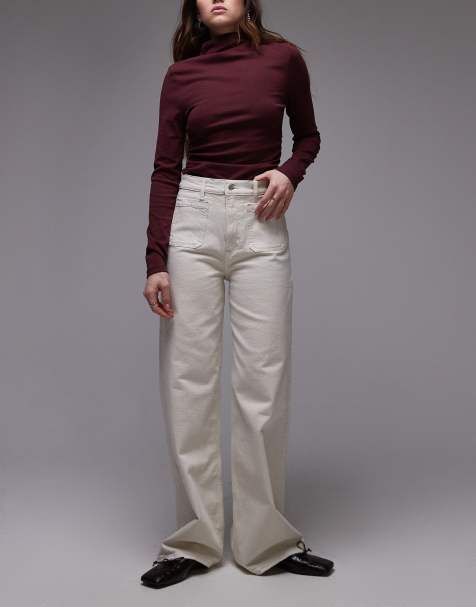 ARKET - Lupine - Jeans met hoge taille en wijde pijpen in winter wit - view 1