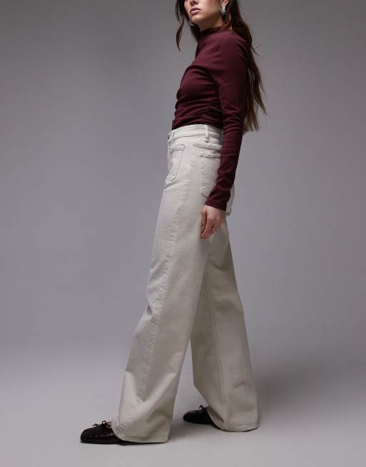 ARKET - Lupine - Jeans met hoge taille en wijde pijpen in winter wit, 2 van 5