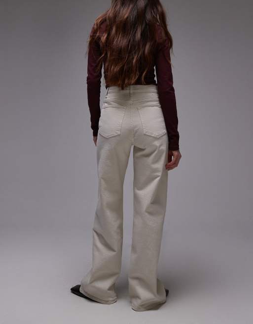 ARKET - Lupine - Jeans met hoge taille en wijde pijpen in winter wit, 3 van 5