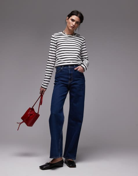 ARKET – Lupine – Weit geschnittene Jeans in mittelblauer Waschung mit hohem Bund - view 1