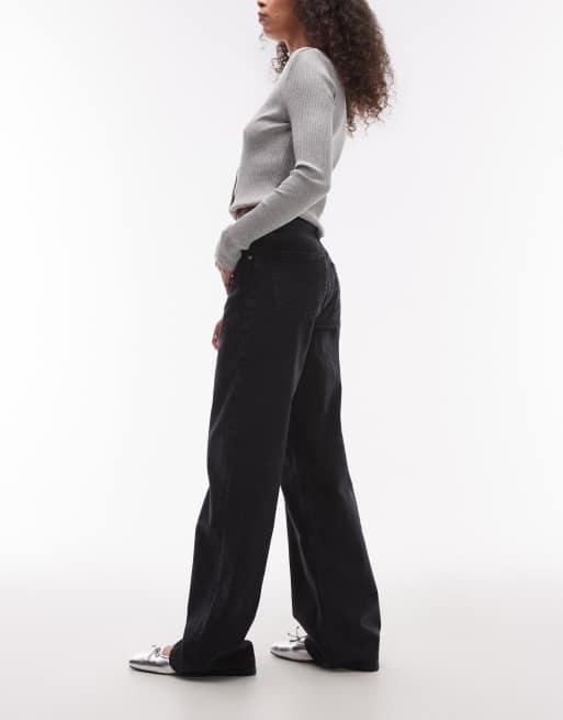 ARKET – Lupine – Weit geschnittene Jeans in verwaschenem Schwarz mit hohem Bund, 2 von 5