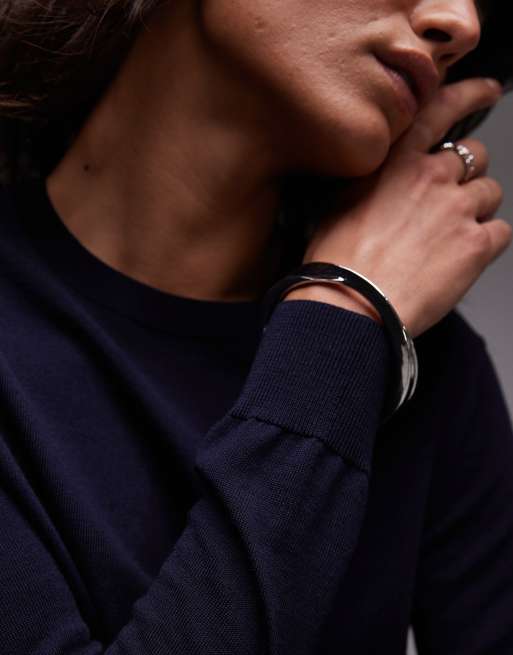 ARKET - Maglione blu navy in maglia sottile di lana merino, 3 di 4