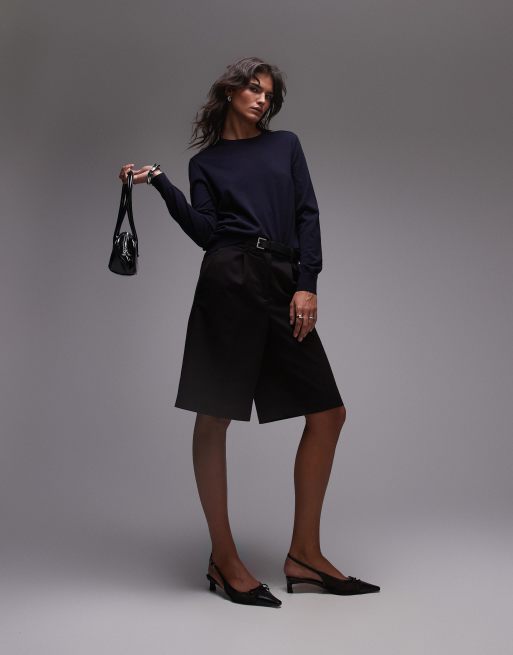 ARKET - Maglione blu navy in maglia sottile di lana merino, 4 di 4
