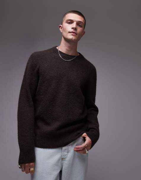 ARKET - Maglione girocollo in misto alpaca marrone - view 1