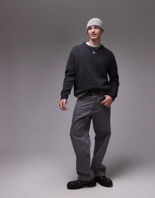 Arket - Maglione oversize in misto lana nero slavato, 2 di 4