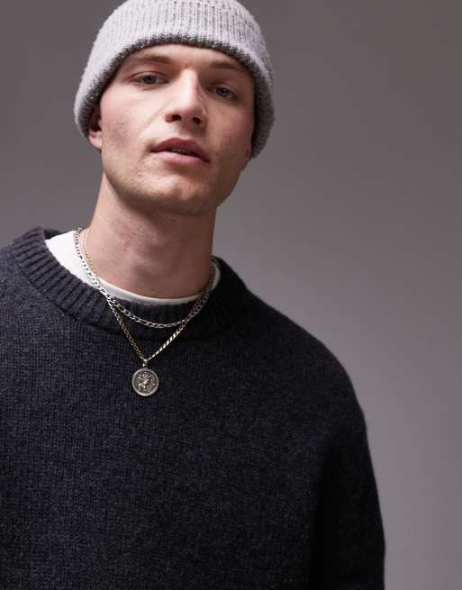 Arket - Maglione oversize in misto lana nero slavato, 3 di 4