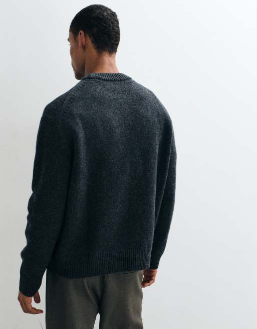 Arket - Maglione oversize in misto lana nero slavato, 5 di 5