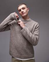 ASOS DESIGN - T-shirt oversize squadrata in misto lino beige con scollo aperto