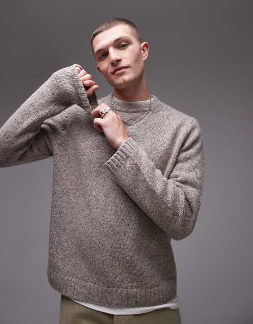 ARKET - Maglione taglio comodo in misto lana testurizzato beige