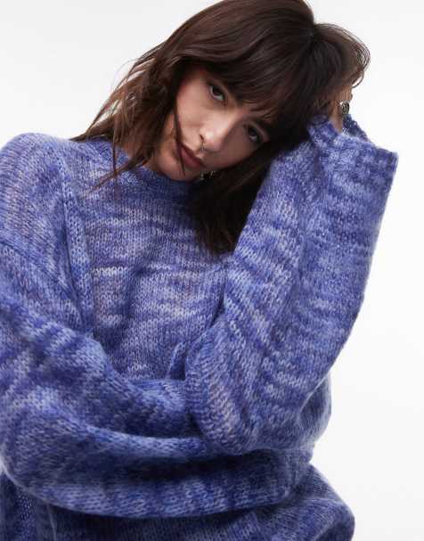 ARKET - Maglione taglio comodo super morbido in misto alpaca e lana color blu mélange - view 1