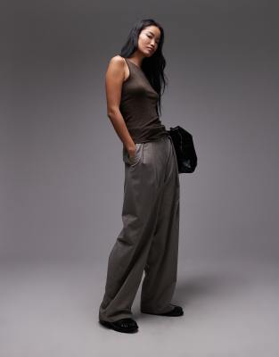 Arket Merino Wool Cozy Knit Tank Top In Brown