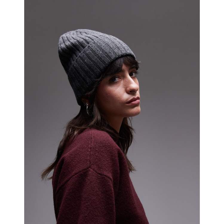 MEER. メーア WOOL KNIT BEANIE CHARCOAL Best Merino Wool Knit Beanie Ribbed | Meriwool