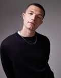 [Arket] ARKET merino wool jumper with crew neck in dark blue XS BLUE