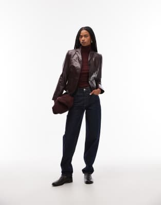 Arket Merino Wool Knit Semi Sheer Turtleneck Top In Brown