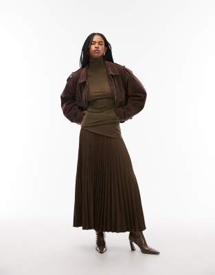 Arket Merino Wool Knit Semi Sheer Turtleneck Top In Green