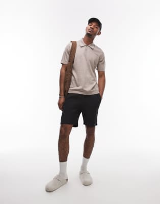 ARKET MERINO WOOL KNIT SHORT SLEEVE POLO SHIRT 