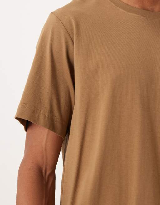 ARKET midweight jersey T-shirt in brown, 5 of 5