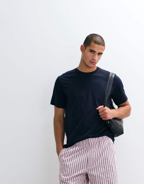 ARKET midweight jersey t-shirt in navy - view 1