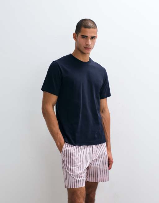 ARKET midweight jersey t-shirt in navy, 4 of 5