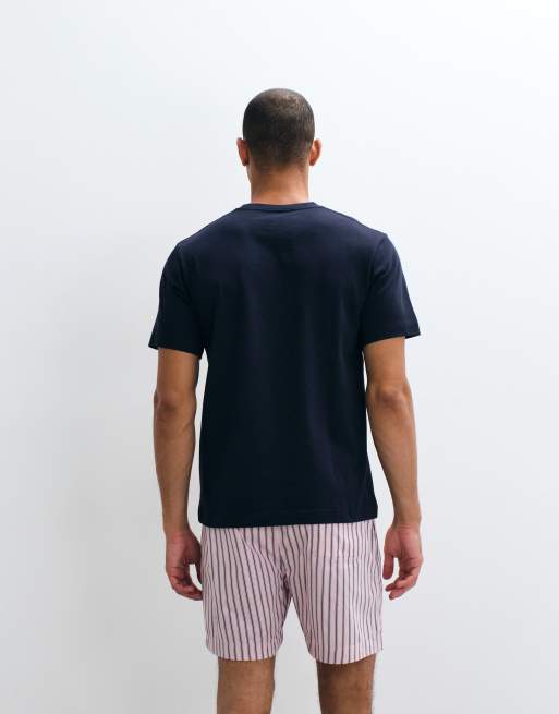 ARKET midweight jersey t-shirt in navy, 5 of 5